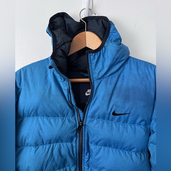 Nike blue down puffer coat Size Medium - Picture 2 of 12